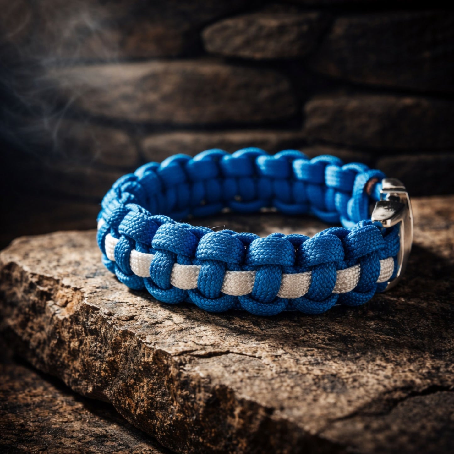 Thin White Line Paracord Bracelet - Handmade EMS/EMT/Paramedic Support Bracelet