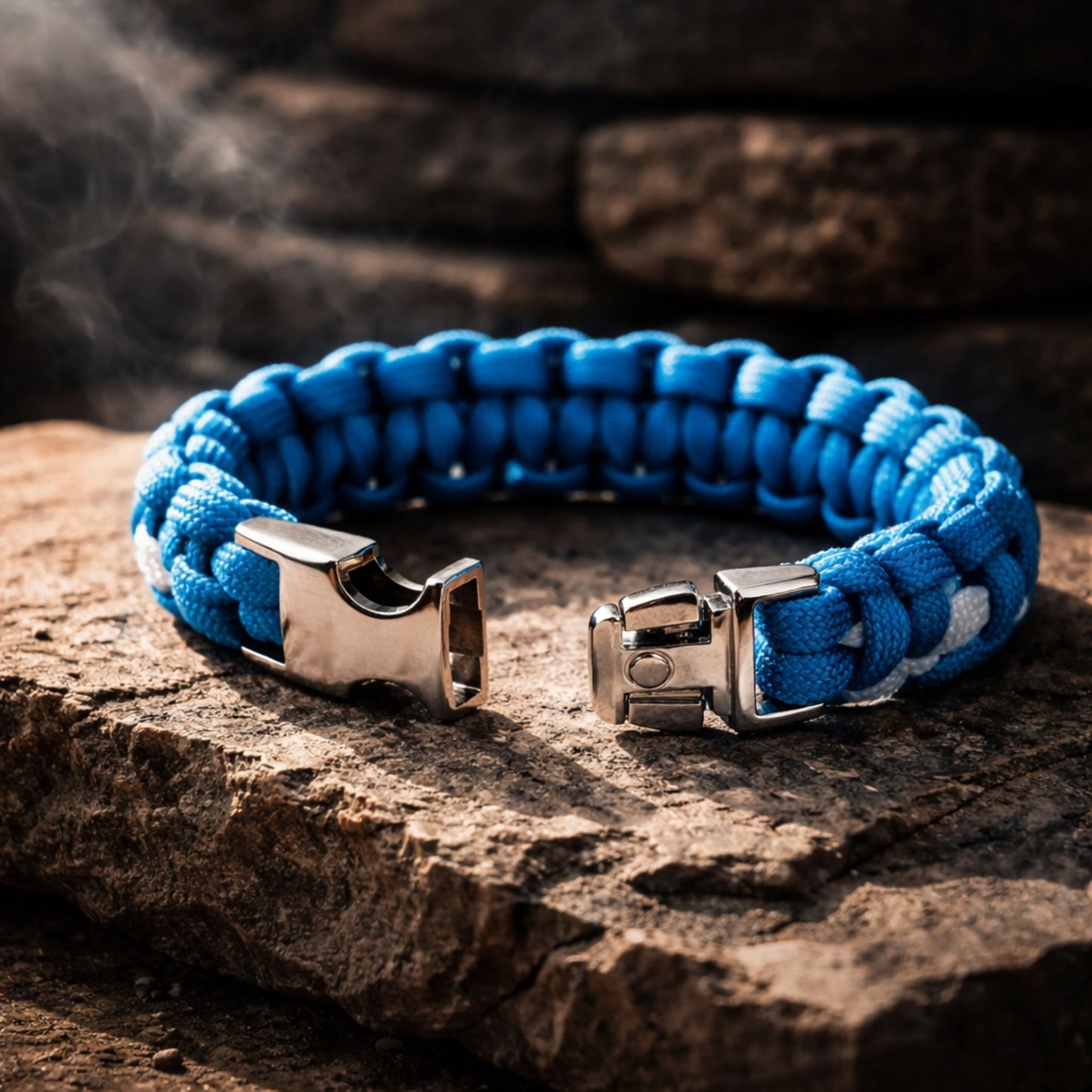 Thin White Line Paracord Bracelet - Handmade EMS/EMT/Paramedic Support Bracelet
