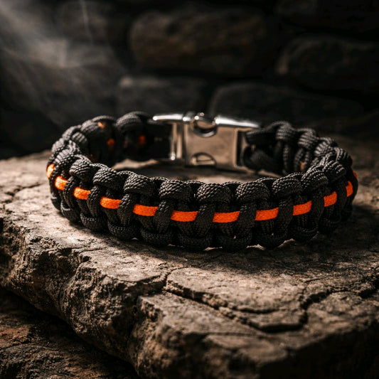 Thin Orange Line - Handmade Search and Rescue Support Bracelet