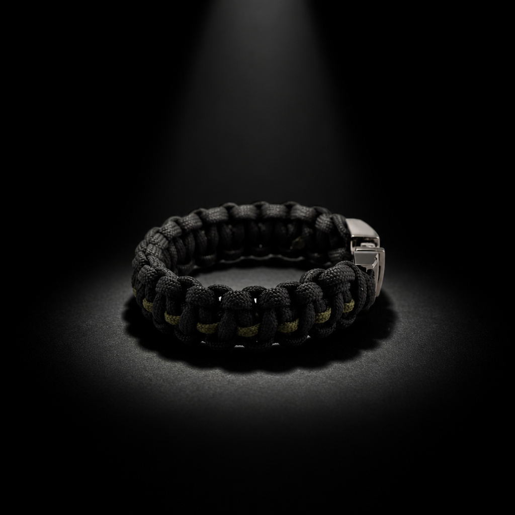 Thin Green Line Paracord Bracelet - Handmade Military Support Bracelet