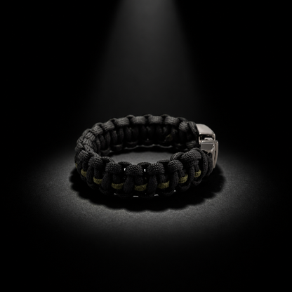 Thin Green Line Paracord Bracelet - Handmade Military Support Bracelet