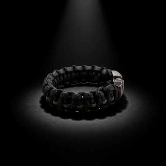 Thin Green Line Paracord Bracelet - Handmade Military Support Bracelet