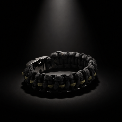 Thin Green Line Paracord Bracelet - Handmade Military Support Bracelet