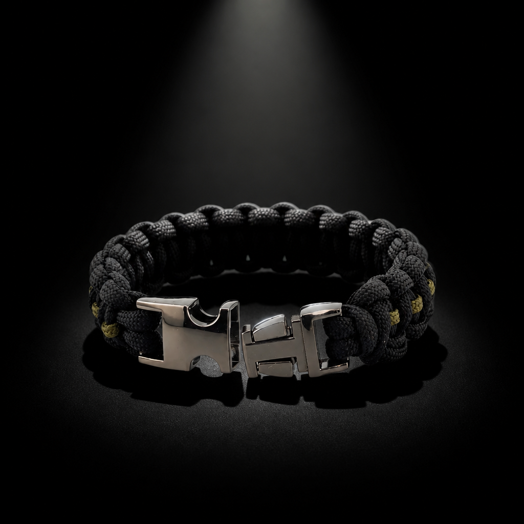 Thin Green Line Paracord Bracelet - Handmade Military Support Bracelet