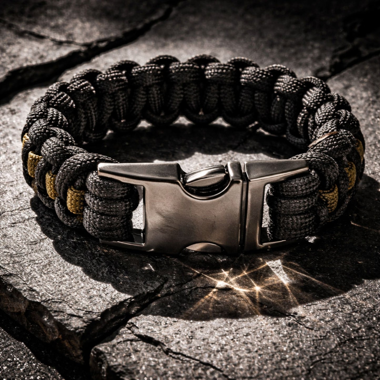 Thin Green Line Paracord Bracelet - Handmade Military Support Bracelet